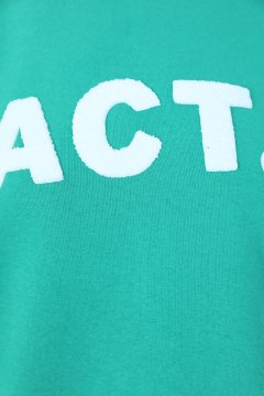 Kadın Act Kabartma Baskılı Şardonlu Sweatshirt Yeşil