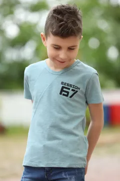 Erkek Çocuk Baskılı T-shirt Koyumint