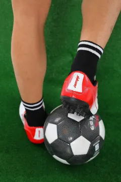 Erkek Bağcıklı Halısaha Futbol Ayakkabısı Beyazkırmızı