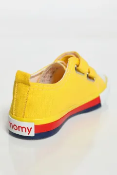 Çocuk Cırtlı Keten Spor Ayakkabı Sarı