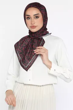 Desenli Bonjela Soft Eşarp Siyahmürdüm