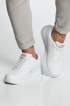 Erkek Bağcıklı Spor Ayakkabı Beyaz