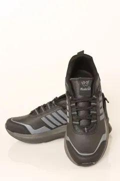Erkek Bağcıklı Spor Ayakkabı Siyahgri