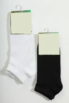 Erkek Bambu İkili Çorap (41-45 Uyumludur) Siyahbeyaz