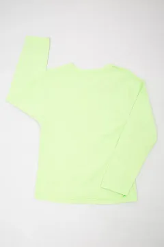 Erkek Çocuk Baskılı Body Sweatshirt Fıstık Yeşili