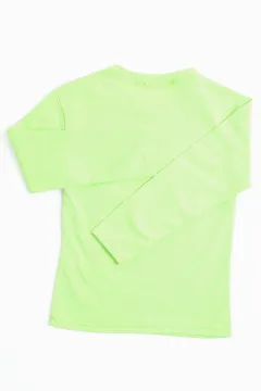 Erkek Çocuk Baskılı Body Sweatshirt Yeşil