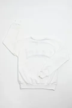 Erkek Çocuk Baskılı Sweatshirt Krem