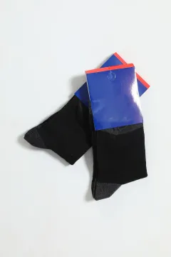 Erkek Çocuk İkili Soket Çorap Siyah