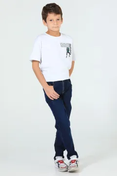 Erkek Çocuk Jeans Pantolon (8-12 Yaş) Lacivert