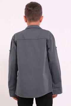 Erkek Çocuk T-shirt Ceket İkili Takım Füme