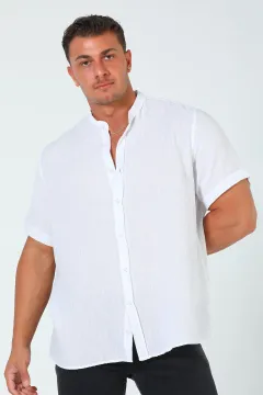 Erkek Kısa Kol Gömlek Beyaz