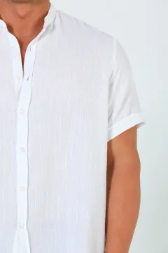 Erkek Kısa Kol Gömlek Beyaz