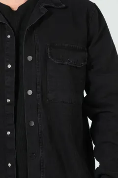 Erkek Mevsimlik Jeans Ceket Siyah