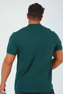Erkek Polo Yaka Likralı T-shirt Yeşil