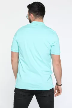 Erkek Polo Yaka Likralı T-shirt Mint