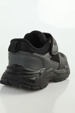 Erkek Çocuk Cırtcırtlı Günlük Spor Ayakkabı Siyah