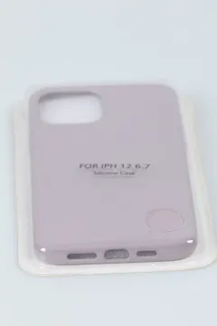 Iphone 12 Pro Premium Slikon Kılıf Koyu Lila