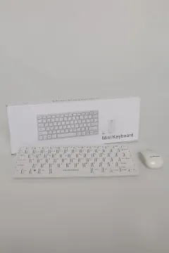 K-03 Kablosuz Mini Klavye-mouse Set Beyaz