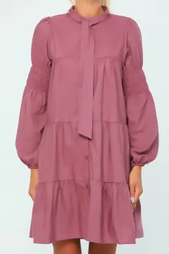 Kadın Eteği Volanlı Tunik Elbise K.gülkurusu