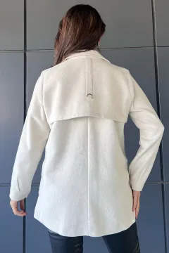 Kadın Arka Detaylı Kışlık Gömlek Ceket Bej