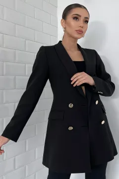 Kadın Astarlı Blazer Ceket Siyah