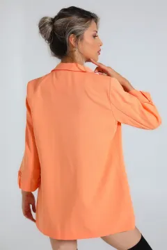 Kadın Astarlı Blazer Ceket Orange