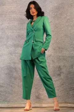 Kadın Astarlı Blazer Ceket Yeşil