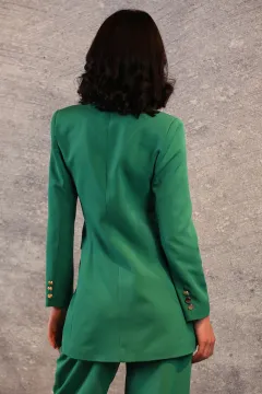 Kadın Astarlı Blazer Ceket Yeşil