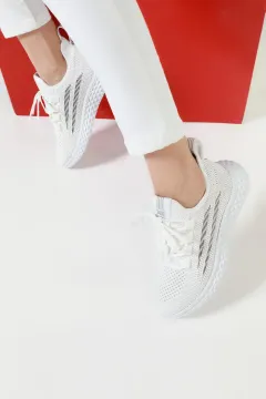 Kadın Bağcıklı Günlük Spor Ayakkabı Beyaz
