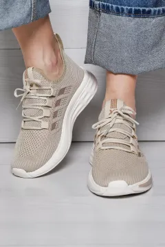 Kadın Bağcıklı Spor Ayakkabı Bej