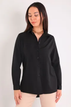 Kadın Basic Gömlek Siyah