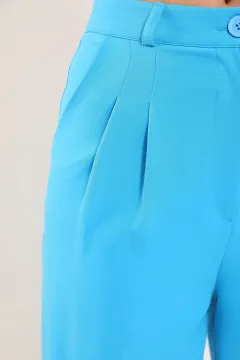 Kadın Bol Paça Pantolon Mavi