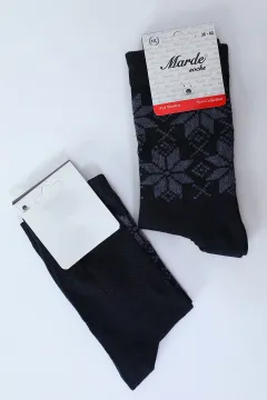 Kadın Desenli 2 Li Soket Çorap (36-40 Uyumludur) Lacivert