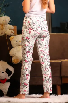 Kadın Desenli Alt Pijama Krempembe