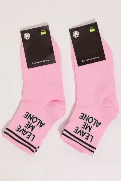 Kadın Desenli İkili Soket Çorap (35-40 Beden Aralığında Uyumludur) Pembe