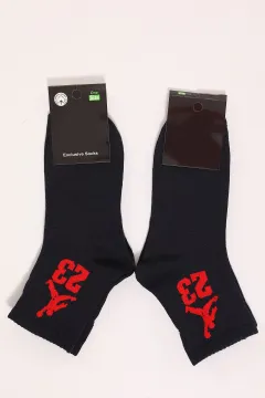 Kadın Desenli İkili Soket Çorap (35-40 Beden Aralığında Uyumludur) Lacivert