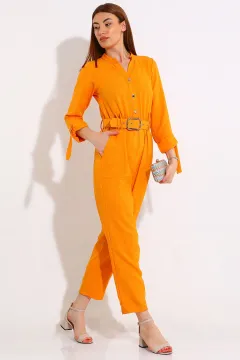 Kadın Kemerli Tulum Orange