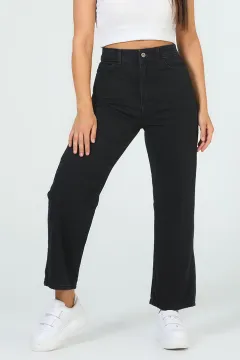 Kadın Mom Jeans Pantolon Siyah