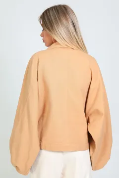 Kadın Oversize Balon Kol Ceket Bej