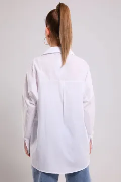 Kadın Salaş Basic Gömlek Beyaz