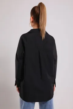 Kadın Salaş Basic Gömlek Siyah
