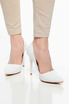 Kadın Stiletto Topuklu Ayakkabı Beyaz