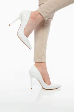 Kadın Stiletto Topuklu Ayakkabı Beyaz