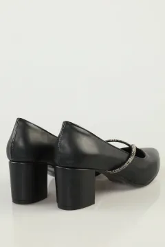 Kadın Taş Detaylı Topuklu Ayakkabı Siyah