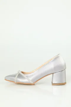 Kadın Topuklu Ayakkabı Gümüş