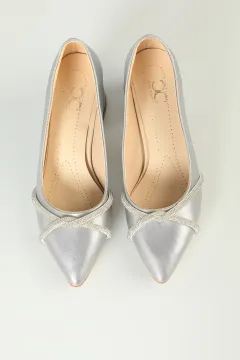 Kadın Topuklu Ayakkabı Gümüş