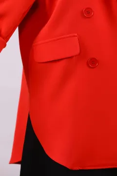Kadın Yan Yırtmaçlı Ceket Kırmızı