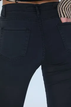 Kadın Yüksekbel Likralı Skinny Jean Pantolon Füme
