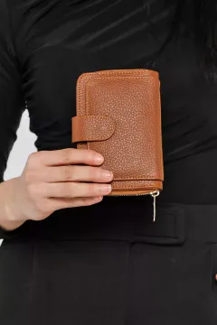 Kartlık Bölmeli Aynalı Kadın Cüzdan Kahve