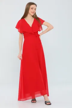 Kadın Şifon Elbise Kırmızı
